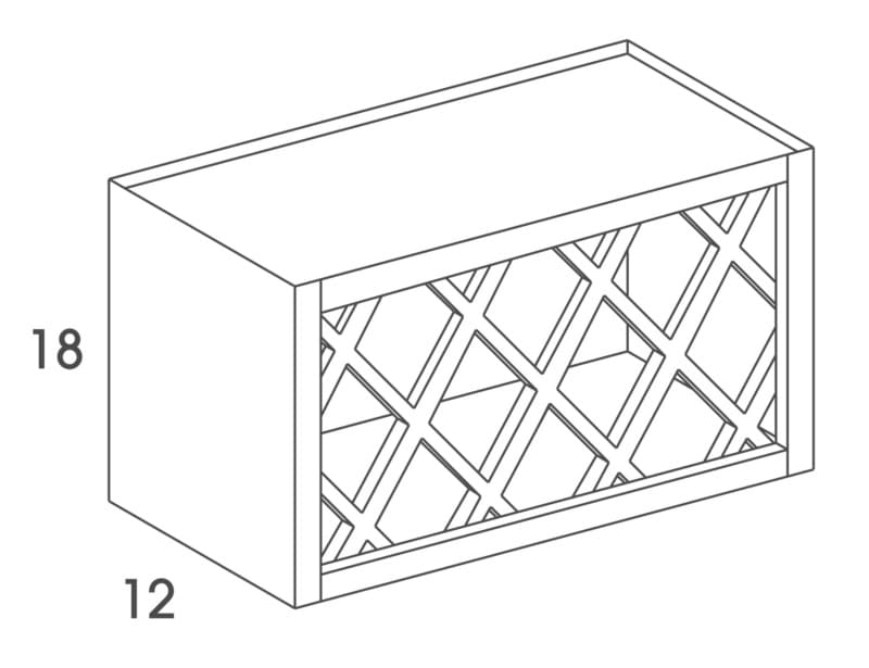 Wolf 30" x 12" x 18" Wine Rack, Grove Terrain, 4188644