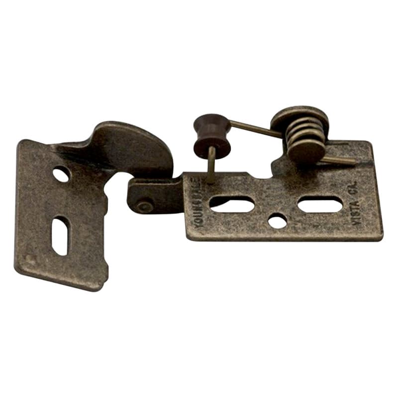 Youngdale Free Swinging 1/2" Overlay Pin/Knife Hinge, Screw-on Antique Brass - 6DS-200.AB