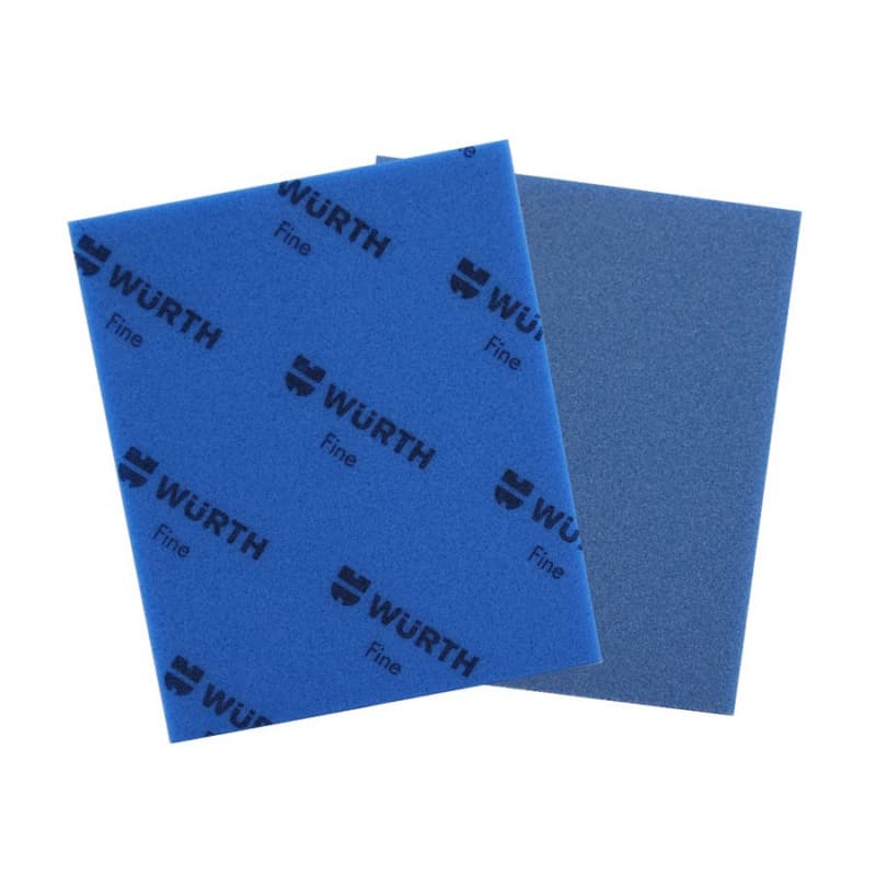 Würth Fine 100 Grit Sanding Sponge 5-1/2" x 4-1/2", Blue