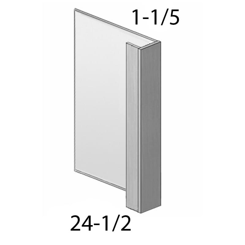 Wolf 1-1/2" x 24" x 34-1/2" Dishwasher End Panel, Dartmouth Seabreeze, 3267550