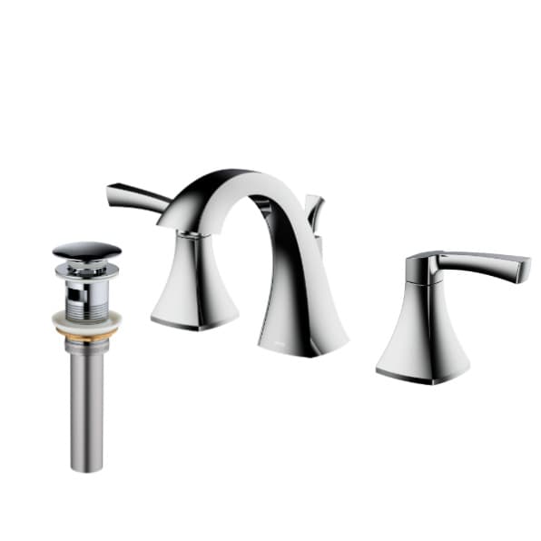 Karran Randburg Bathroom Faucet, 3-Hole Dual Lever Chrome - KBF524C