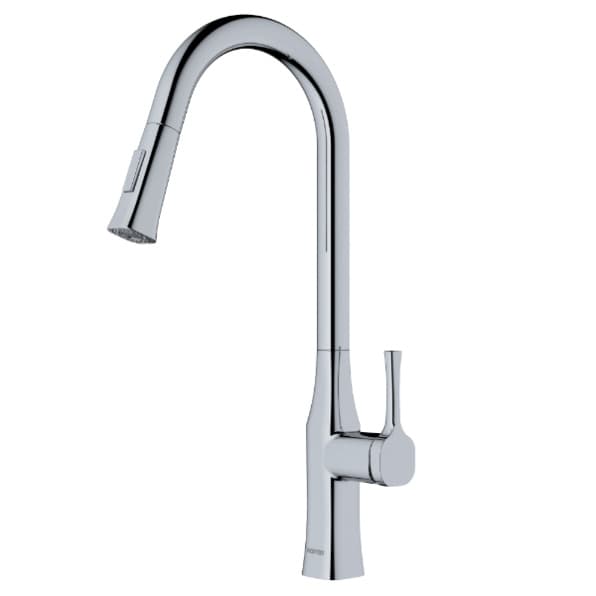Karran Standerton Single Handle Pull-Down Kitchen Faucet, Chrome, KKF140C