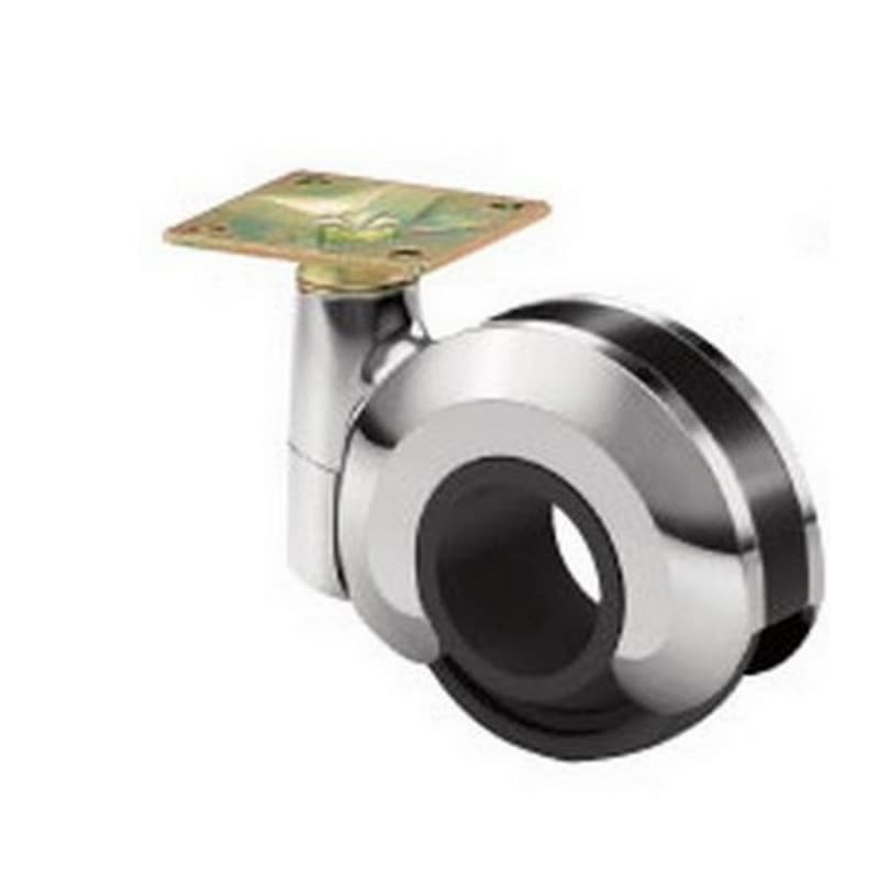 Sugatsune 2" Plate Mount Swivel Caster, No Brake, 176 lb, PLN50PCR