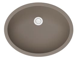 Karran Seamless 19" Single Bowl Quartz Vanity Sink, Undermount, Concrete, Q-306-CN