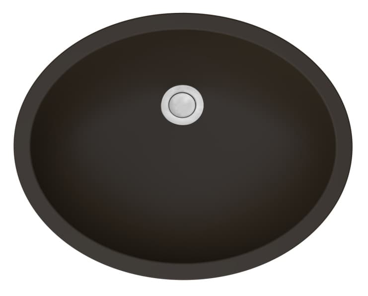 Karran Seamless 19" Single Bowl Quartz Vanity Sink, Undermount, Brown, Q-306-BR