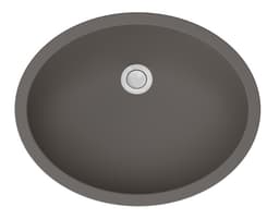 Karran Seamless 19" Single Bowl Quartz Vanity Sink, Undermount, Gray, Q-306-GR
