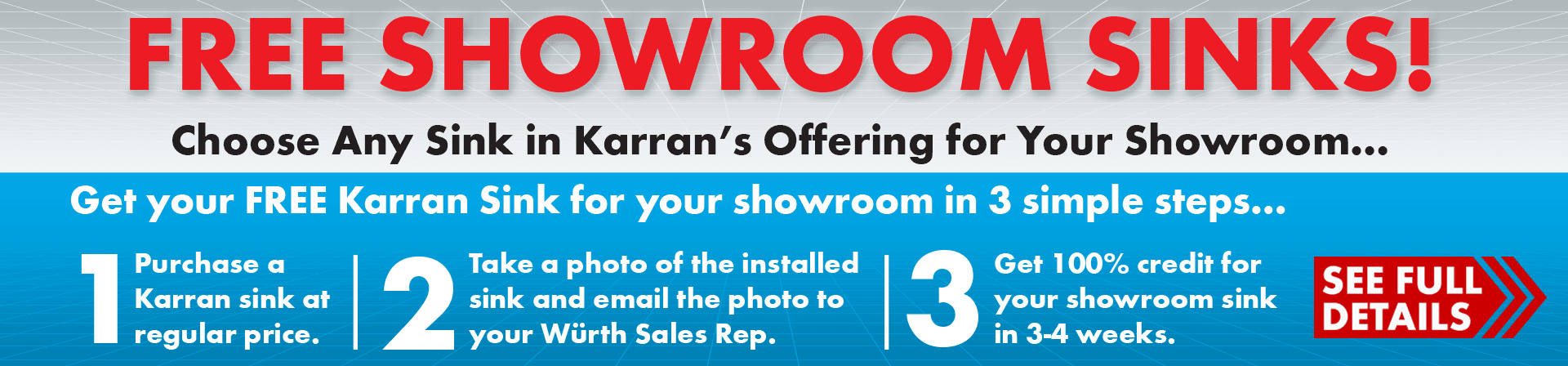 Free Showroom Sinks!