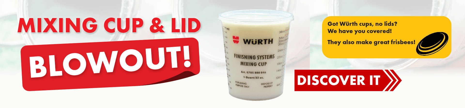 Mixing Cup & Lid BLOWOUT