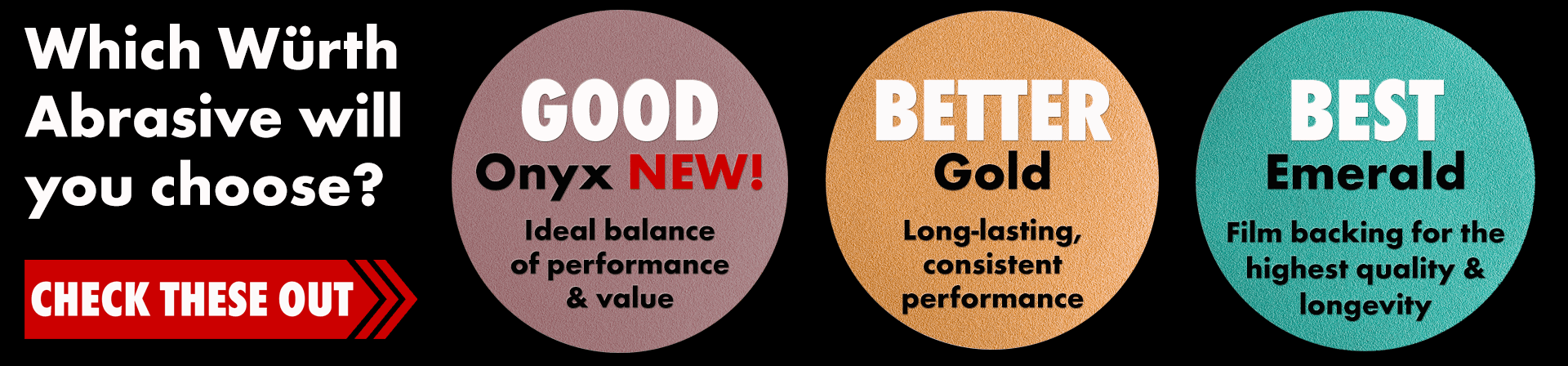 Wurth Abrasives Good Better Best