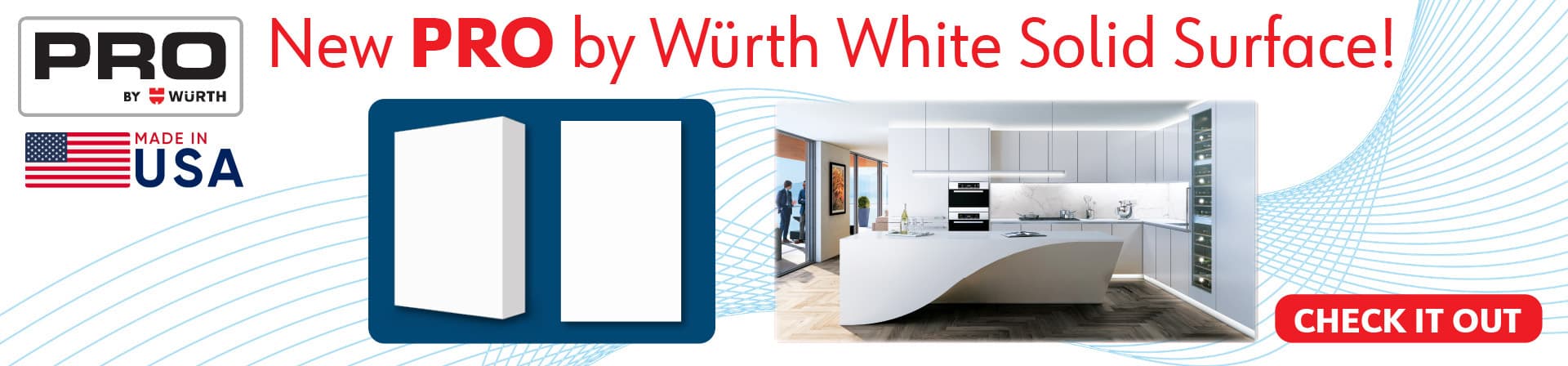 New PRO by Würth White Solid Surface!