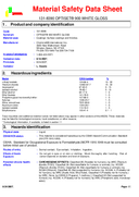Material Safety Data Sheet