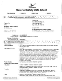 Material Safety Data Sheet