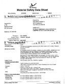 Material Safety Data Sheet