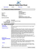Material Safety Data Sheet