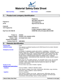 Material Safety Data Sheet