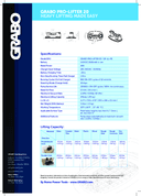 Technical data, GP-1LI-FB-1S-HC