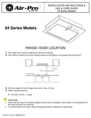 User manual 1, AIR-PRO 04 SM