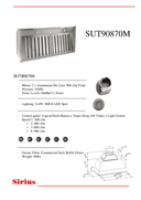 Technical data, SUT90870MLED