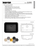 Technical data, Q-320-BL