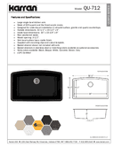 Technical data, QU-712-WH-PK1