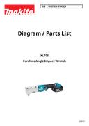 Makita XLT05Z Parts Breakdown