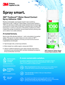 Brochure, 1090 Fastbond™ Multipurpose Adhesive High Strength, Water Based, Low VOC, Clear, 8.2 oz Aerosol Canister