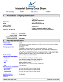 Material Safety Data Sheet
