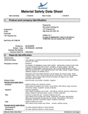 Material Safety Data Sheet