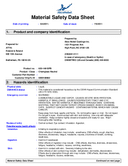 Material Safety Data Sheet