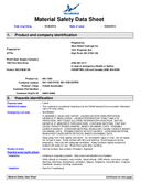 Material Safety Data Sheet