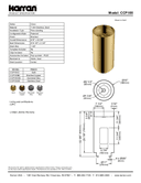 Karran Cinox Series Stainless Steel Round Single Bowl Brushed Finish Above Counter Vanity Pedestal Sink, CCP100SS, technical data sheet