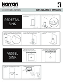 Karran Cinox Series Brushed Copper Round Single Bowl Stainless Steel Brushed Finish Above Counter Vanity Pedestal Sink, CCP300BC, user manual