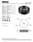 Karran Cinox Series Gunmetal Grey Round Single Bowl Stainless Steel Brushed Finish Top Mount Vessel Vanity Sink, CCV100GG, technical data sheet