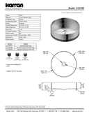 Karran Cinox Series Stainless Steel Round Single Bowl Brushed Finish Top Mount Vessel Vanity Sink, CCV300SS, technical data sheet