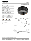 Karran Cinox Series Brushed Copper Round Single Bowl Stainless Steel Brushed Finish Top Mount Vessel Vanity Sink, CCV350BC, technical data sheet