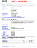 Material Safety Data Sheet
