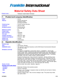 Material Safety Data Sheet