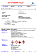 Material Safety Data Sheet