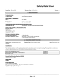 Material Safety Data Sheet