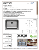 Karran Edge 300 Series Stainless Steel Single Bowl Seamless Undermount Kitchen Sink, E-320, user manual