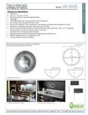 Karran Undermount Series Stainless Steel Single Bowl Undermount Vanity Sink, UV-1515, user manual