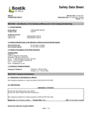 Material Safety Data Sheet