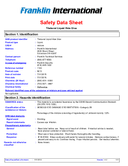 Material Safety Data Sheet