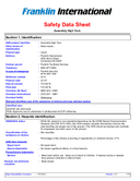 Material Safety Data Sheet