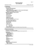 Material Safety Data Sheet