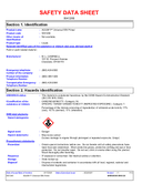 Material Safety Data Sheet