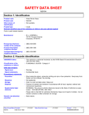 Material Safety Data Sheet