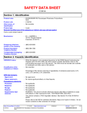 Material Safety Data Sheet