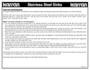 Karran Edge 300 Series Stainless Steel Single Bowl Seamless Undermount Kitchen Sink, E-350, Safety Data Sheet
