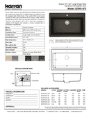 Technical data, QTWS-875-WH